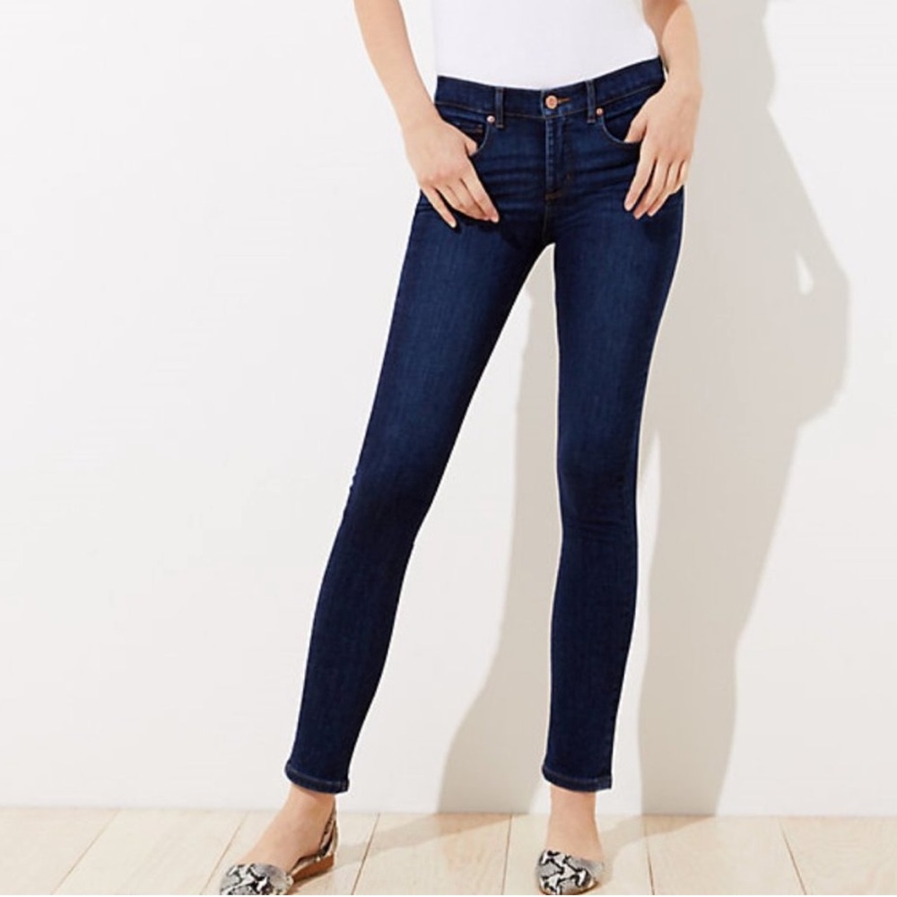 LOFT Slim Pocket Skinny Jeans in Vivid Dark Indigo